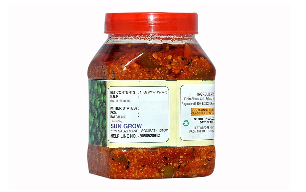 Sun Grow Dela Pickle    Plastic Bottle  1 kilogram
